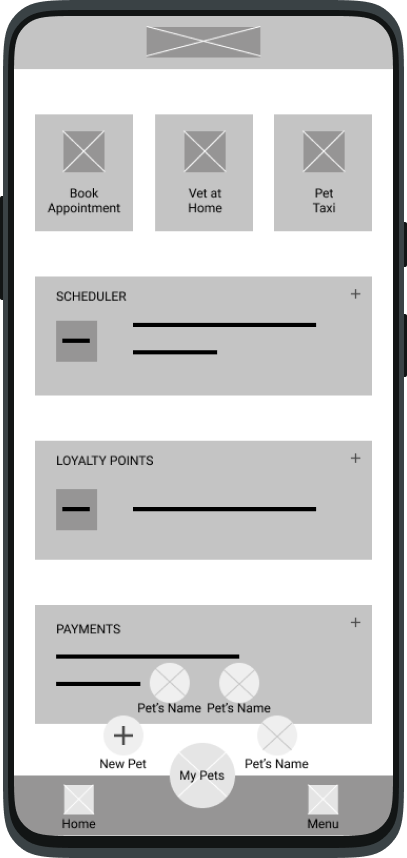 Menu Wireframe 2